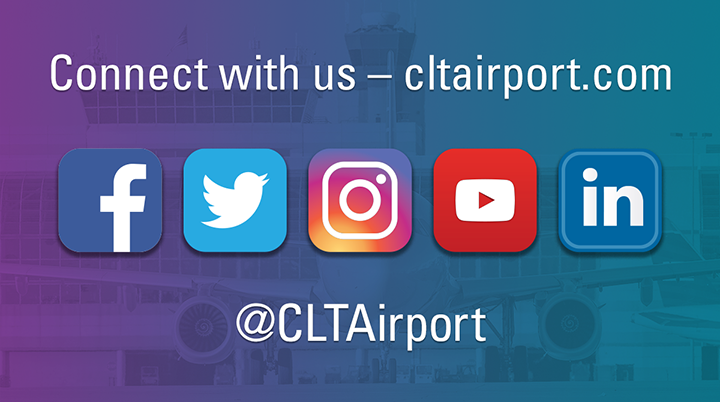 graphic image of CLT's social media platforms - Facebook, Twitter, Instagram, YouTube, LinkedIn