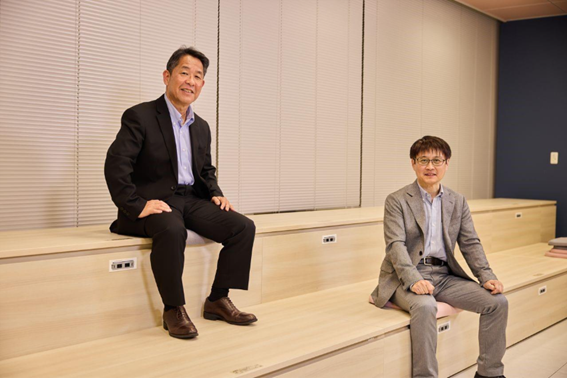 From left: Hideto Yamaguchi and Jotaro Suzuki, pictured after their interview