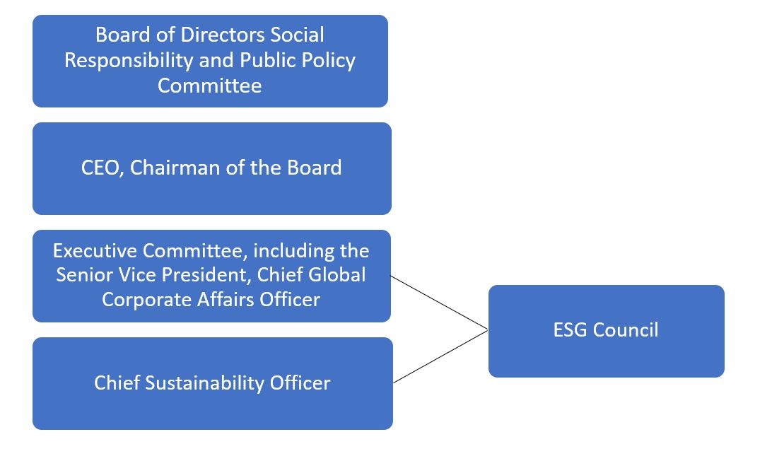 Kellogg Company governance that oversees our ESG efforts