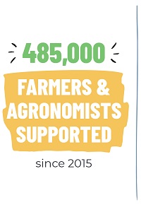 485,000 farmers and agronomists supported (since 2015)