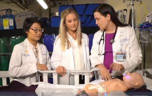 Medical students learning at Nemours Children’s Hospital